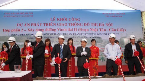 Bắt đầu xây dựng đường Nhật Tân- Cầu Giấy