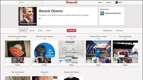 Tổng thống Obama cũng dùng Pinterest