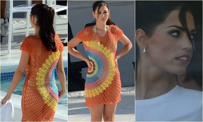 Bà xã Sneijder mặc đồ xuyên thấu