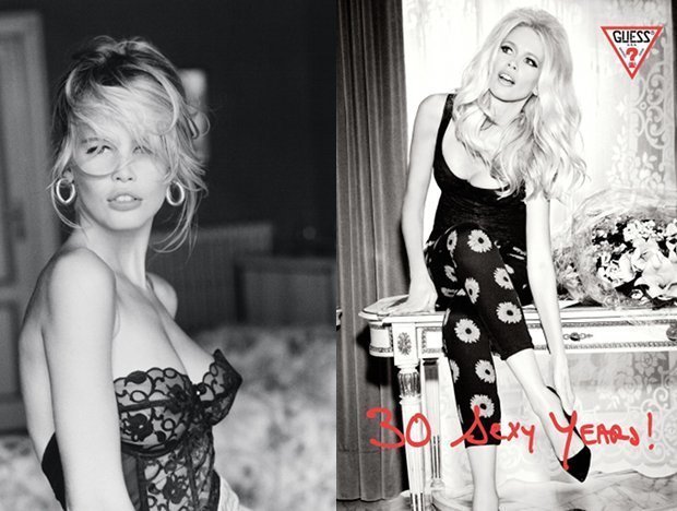 Claudia Schiffer đóng quảng cáo sexy ở tuổi 42