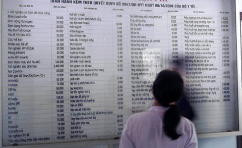 Chưa tăng viện phí vì còn chờ xây khung giá