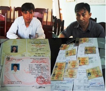 Buôn bán bằng giả, thầy giáo bị bắt
