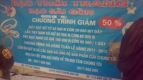 Bạc giảm giá: Coi chừng lừa đảo