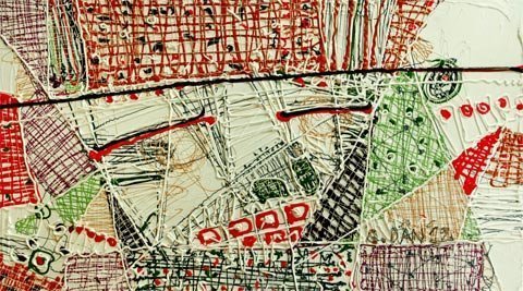 Những dây màu kỳ lạ trong triển lãm