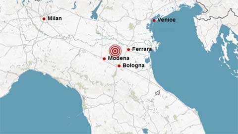 Động đất mạnh ở Italia, ít nhất 5 người chết