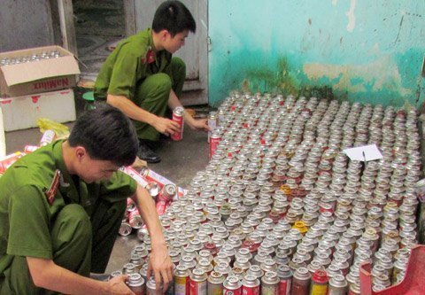 Hàng nghìn bình gas han gỉ bị bắt giữ
