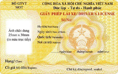 Mẫu giấy phép lái xe mới từ 1/7