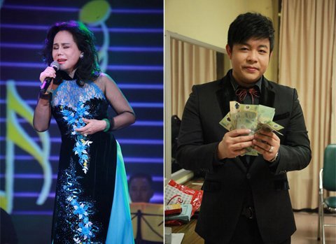 Quang Lê không ngại… đếm tiền ngay trên sân khấu