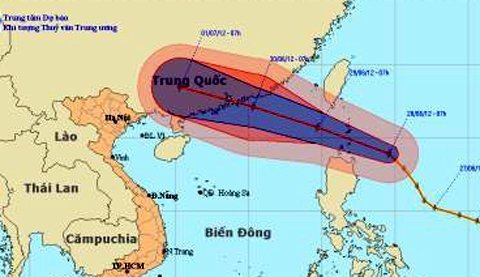 Bão giật cấp 10 sắp đi vào biển Đông