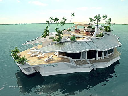 Mê mẩn đảo nổi nhân tạo của giới siêu giàu
