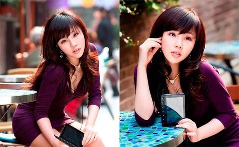 Hotgirl sexy bên máy nghe nhạc