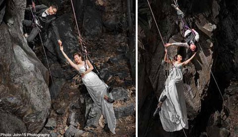 Mốt chụp ảnh cưới độc, hiểm của giới trẻ Sing