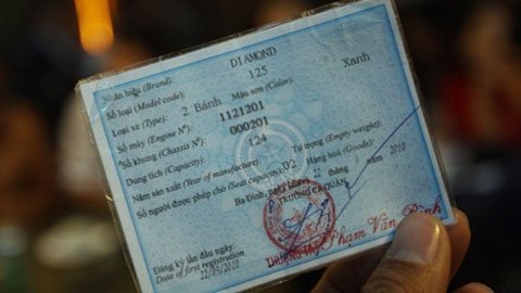 Rắc rối pháp lý liên quan đến việc mất đăng kí xe máy