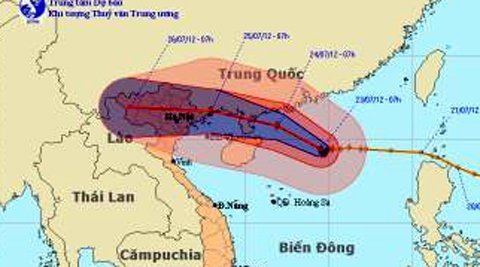 Bão số 4 hướng vào Quảng Ninh, Hải Phòng