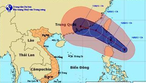 Xuất hiện cơn bão mới trên biển Đông