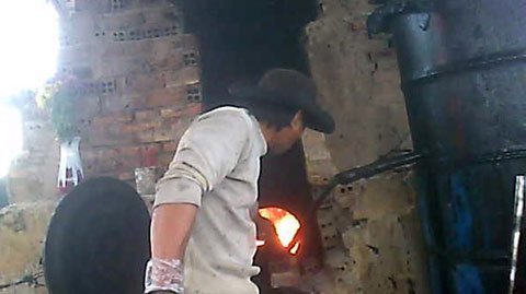 Nấu dầu lậu trong rừng tràm