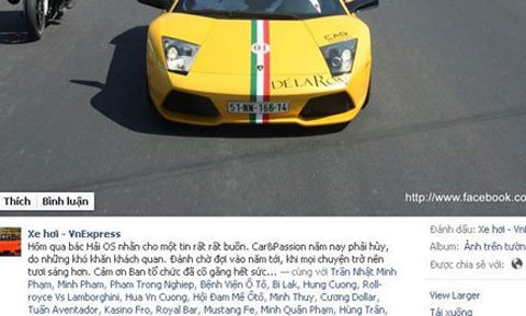 Cường 'đô la' quyết định hủy Hành trình siêu xe 2012?
