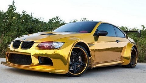 Ngắm chiếc BMW M3 mạ vàng bóng loáng