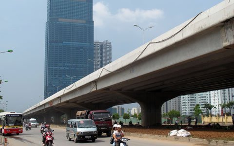 Hình ảnh đường trên cao ở HN sắp thông xe