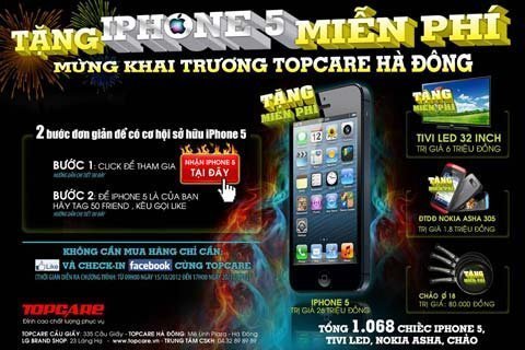 Không cần mua hàng, nhận quà mừng khai tương từ Topcare