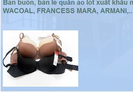 Áo ngực ‘hàng hiệu’ rẻ như hàng Tàu