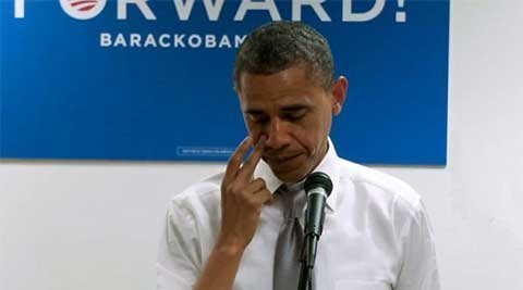 Những giây phút trào nước mắt của TT Obama