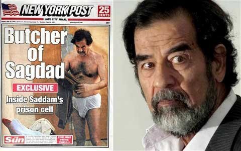 Rúng động vụ Saddam Hussein mặc quần lót
