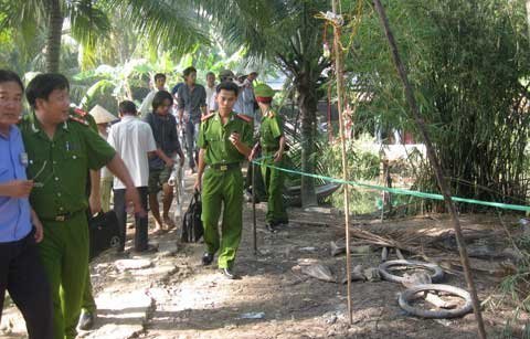 Hiện trường vụ nổ làm 4 trẻ em thiệt mạng