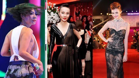 Những bộ váy phản cảm nhất của showbiz Việt 2012