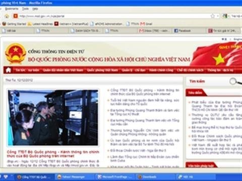 Khai trương Cổng thông tin điện tử Bộ Quốc phòng
