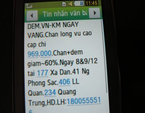 Hàng ăn 'dội bom' tin nhắn rác câu khách