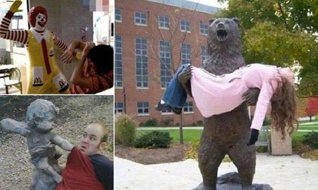 Những bức ảnh siêu hài hước với tượng