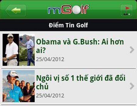 Tạp chí trực tuyến về golf trên “dế”