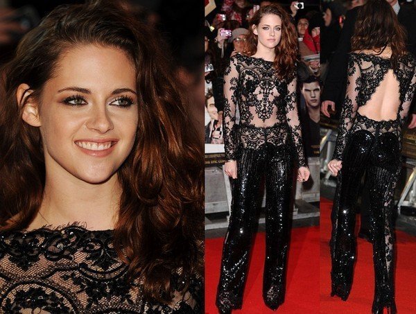 BST đầm xuyên thấu siêu sexy của Kristen Stewart