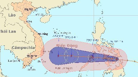 Bão cấp 10 tiến vào biển Đông