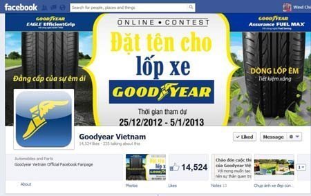 Đặt tên, rinh quà cùng Goodyear Việt Nam