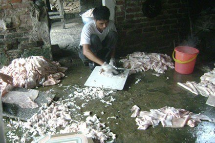 Lò chế thịt siêu bẩn