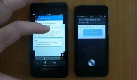 Màn 'so găng' giữa BlackBerry Z10 và iPhone 5