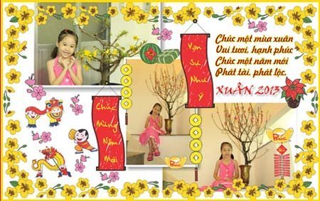 Ngơ ngẩn ngắm thư viện thiệp Xuân của trẻ Việt