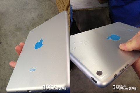 Rò rỉ hình ảnh iPad Mini có hình 'táo' màu xanh