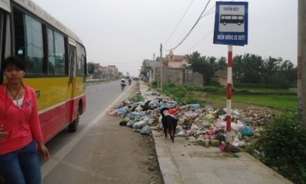 Điểm dừng xe buýt hay “bãi đổ rác”?