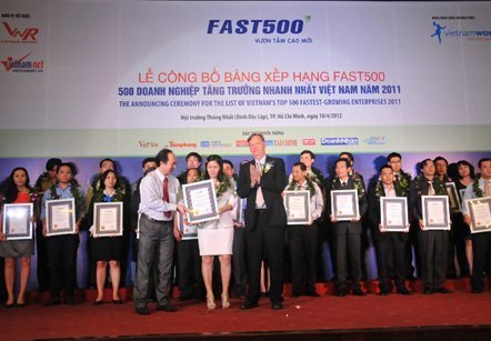 Xếp hạng 500 DN tăng trưởng nhanh nhất 2012