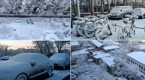 Tuyết trắng trời Bắc Kinh đầu mùa xuân