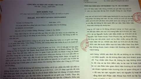 Bồi thường xe tai nạn: Không căn cứ kết luận điều tra