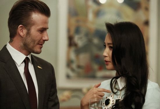 Lý Băng Băng rạng rỡ bên Beckham