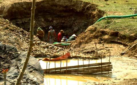 Rầm rập vào rừng khai thác vàng như