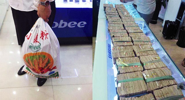 Vác ba bao tiền lẻ đi mua 5 chiếc iPhone 5S