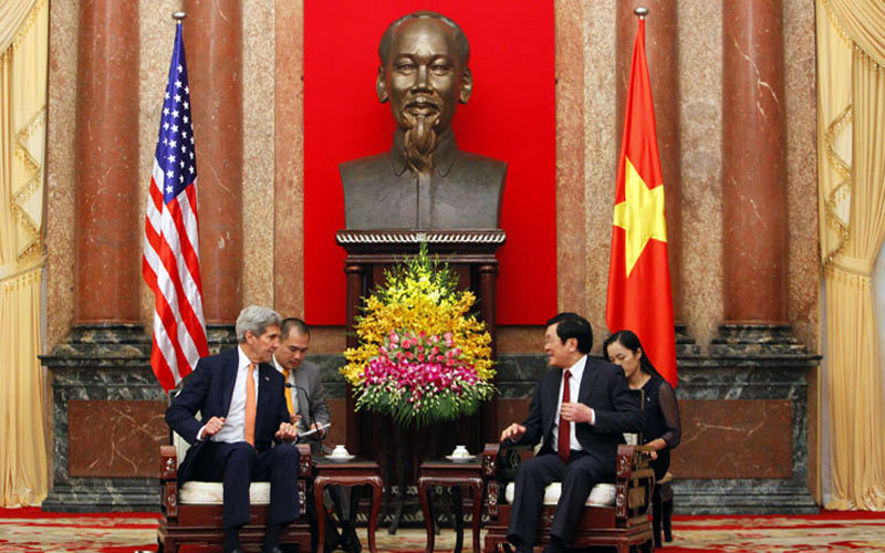 Hình ảnh đầu tiên của Ngoại trưởng Mỹ ở Hà Nội