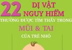 22 dị vật cực nguy hiểm với tai và mũi của trẻ