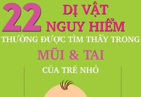 22 dị vật cực nguy hiểm với tai và mũi của trẻ